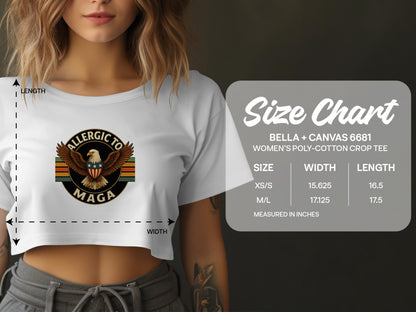 Allergic To MAGA Women's Poly-Cotton Crop Tee product