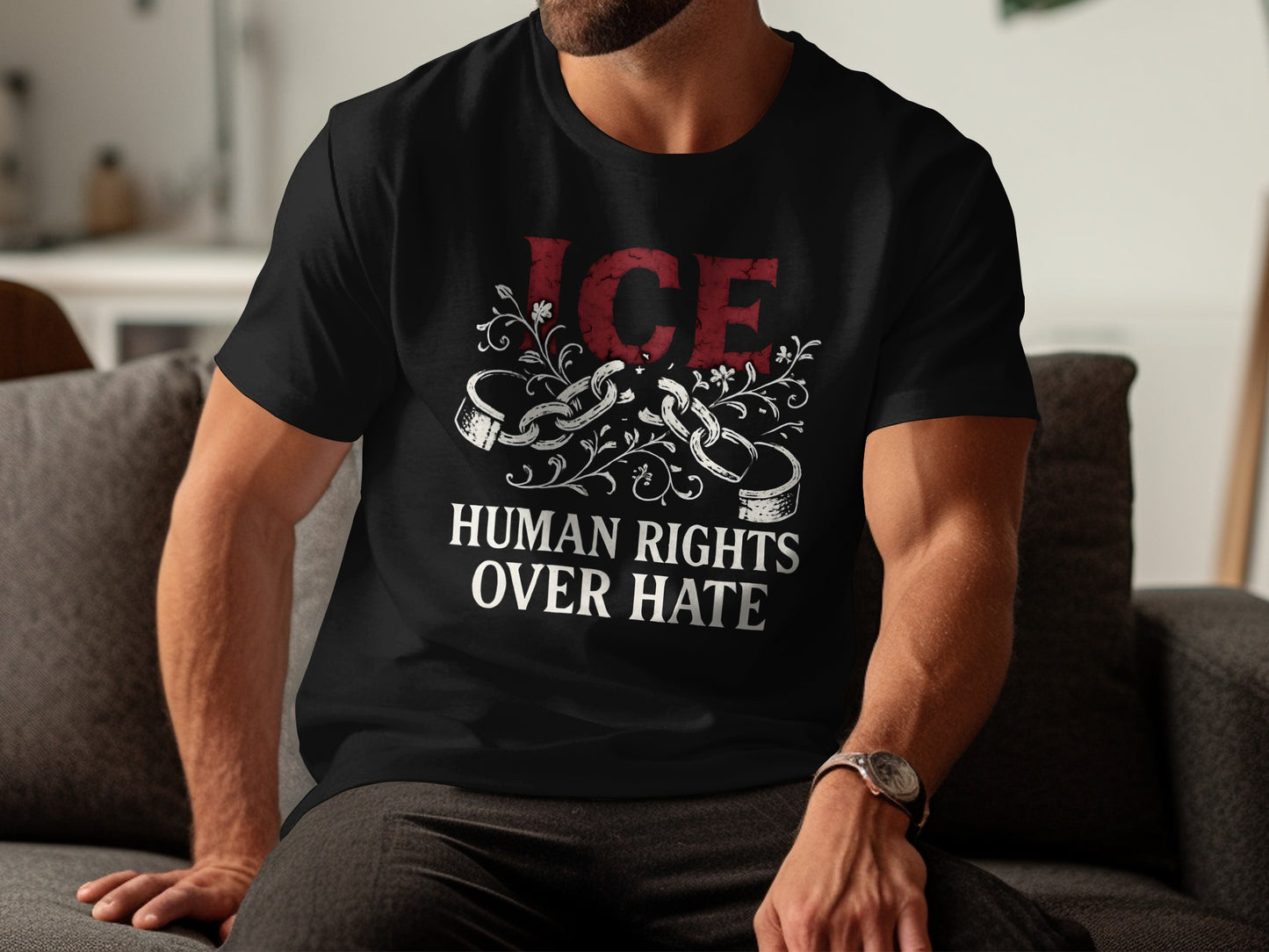 ICE Human Rights Over Hate T-shirt product