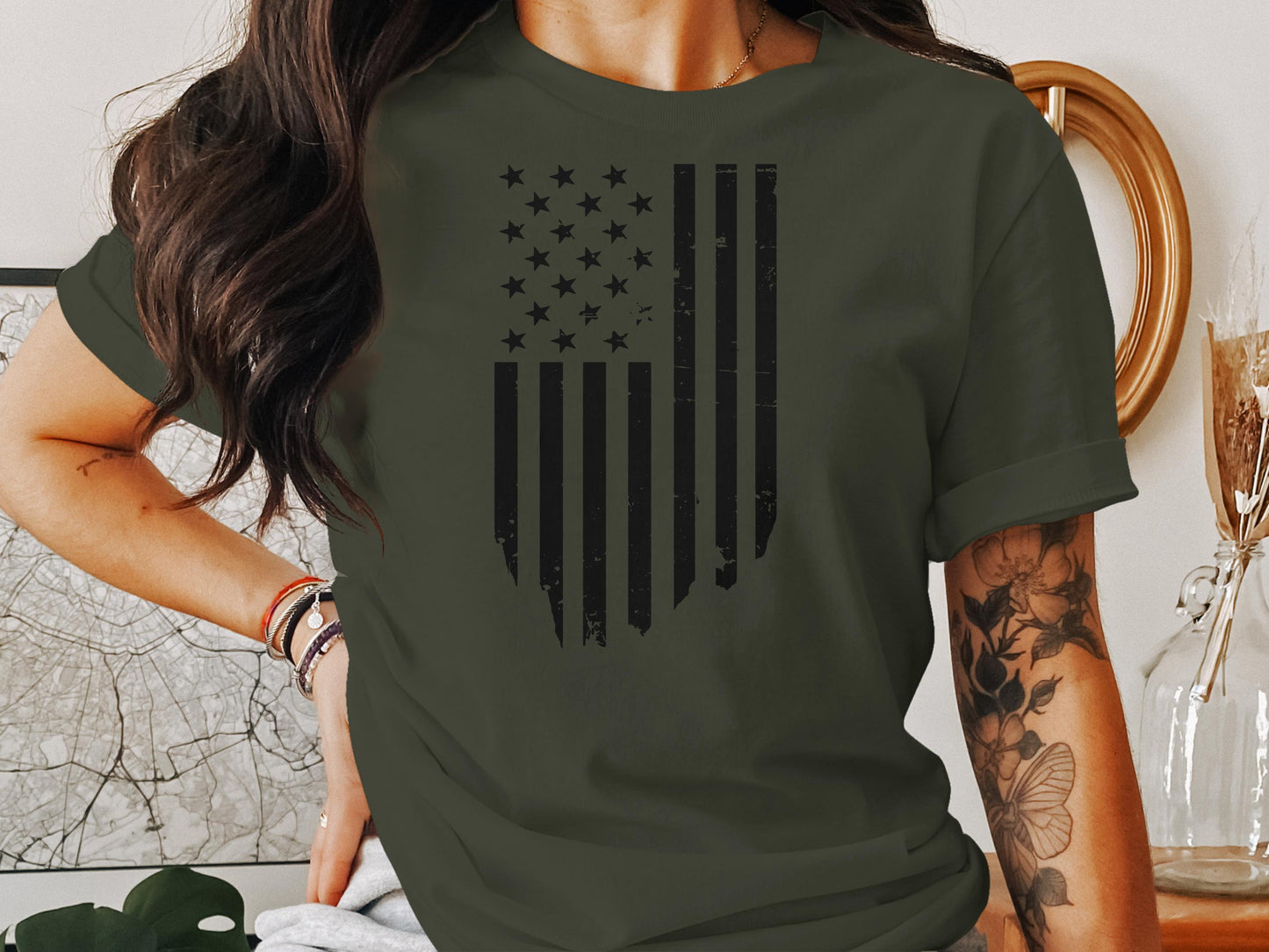 American Flag Graphic Tee Unisex Shirt Fashion product