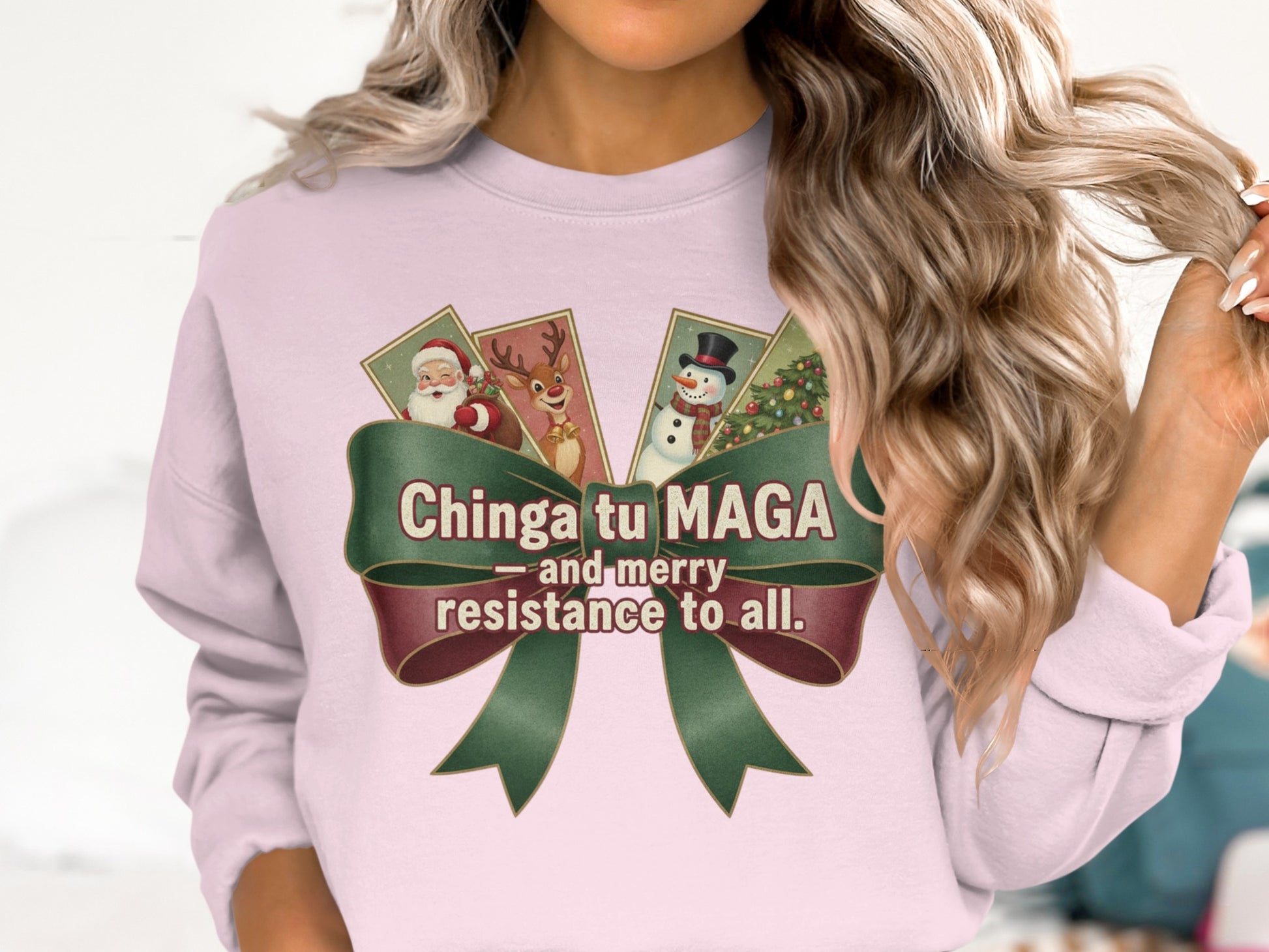 Chinga tu MAGA sweater and merry resistance to all