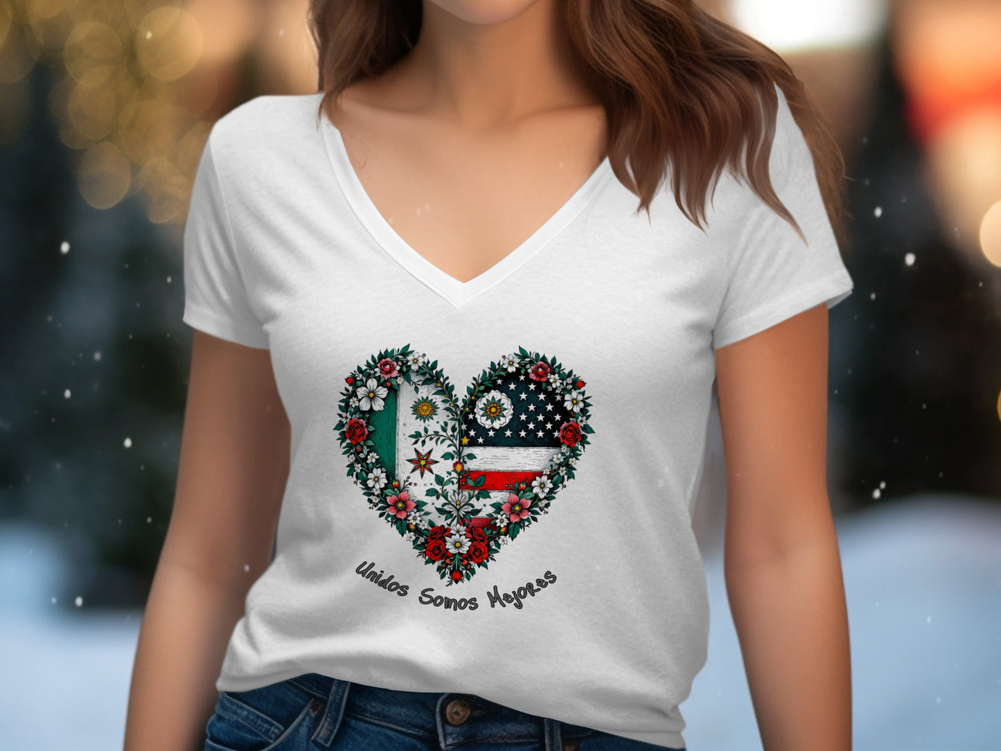 Unidos Somos Mejores Heart Design T-Shirt product