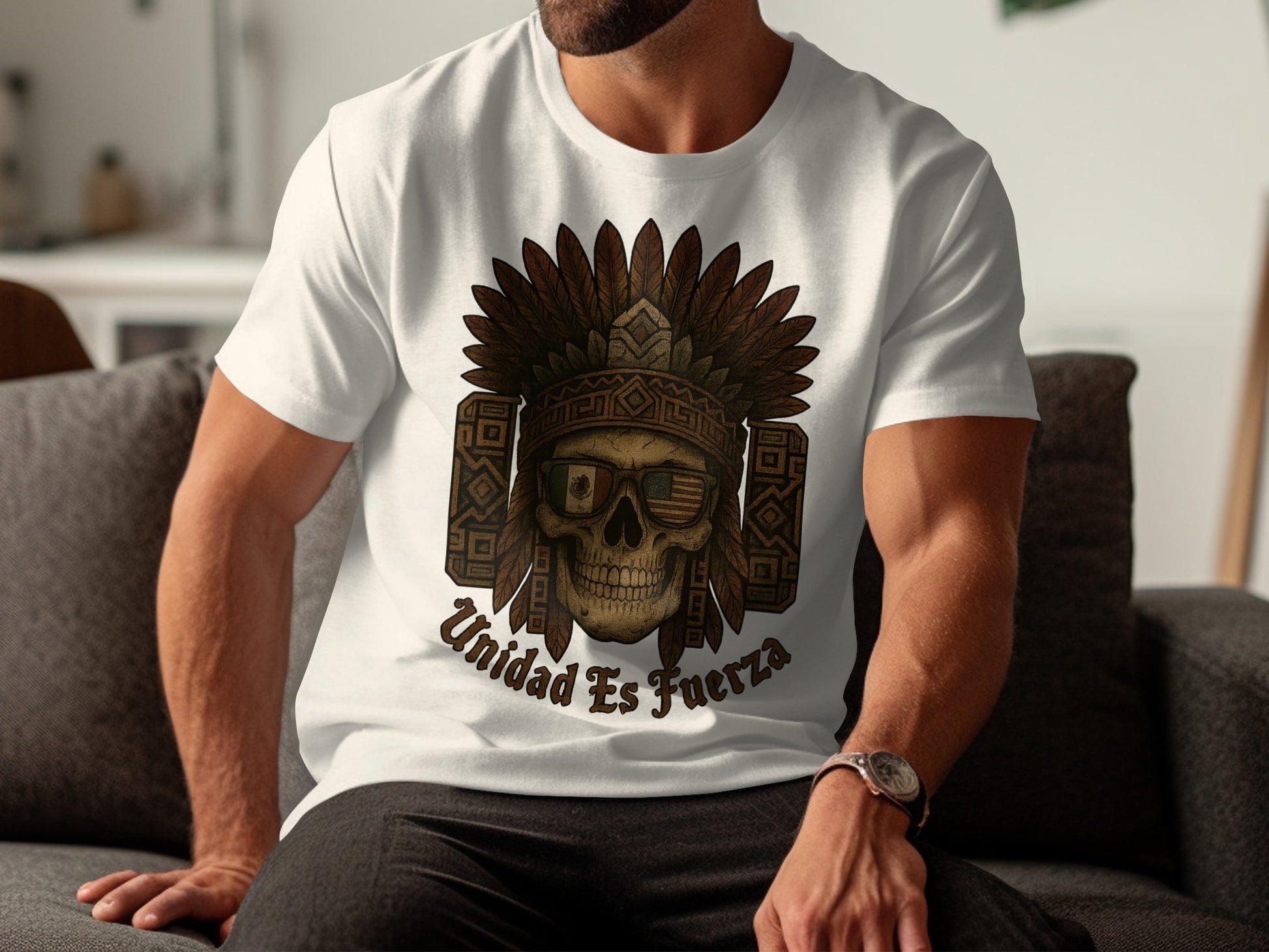 Unidad Es Fuerza Skull Design T-Shirt product
