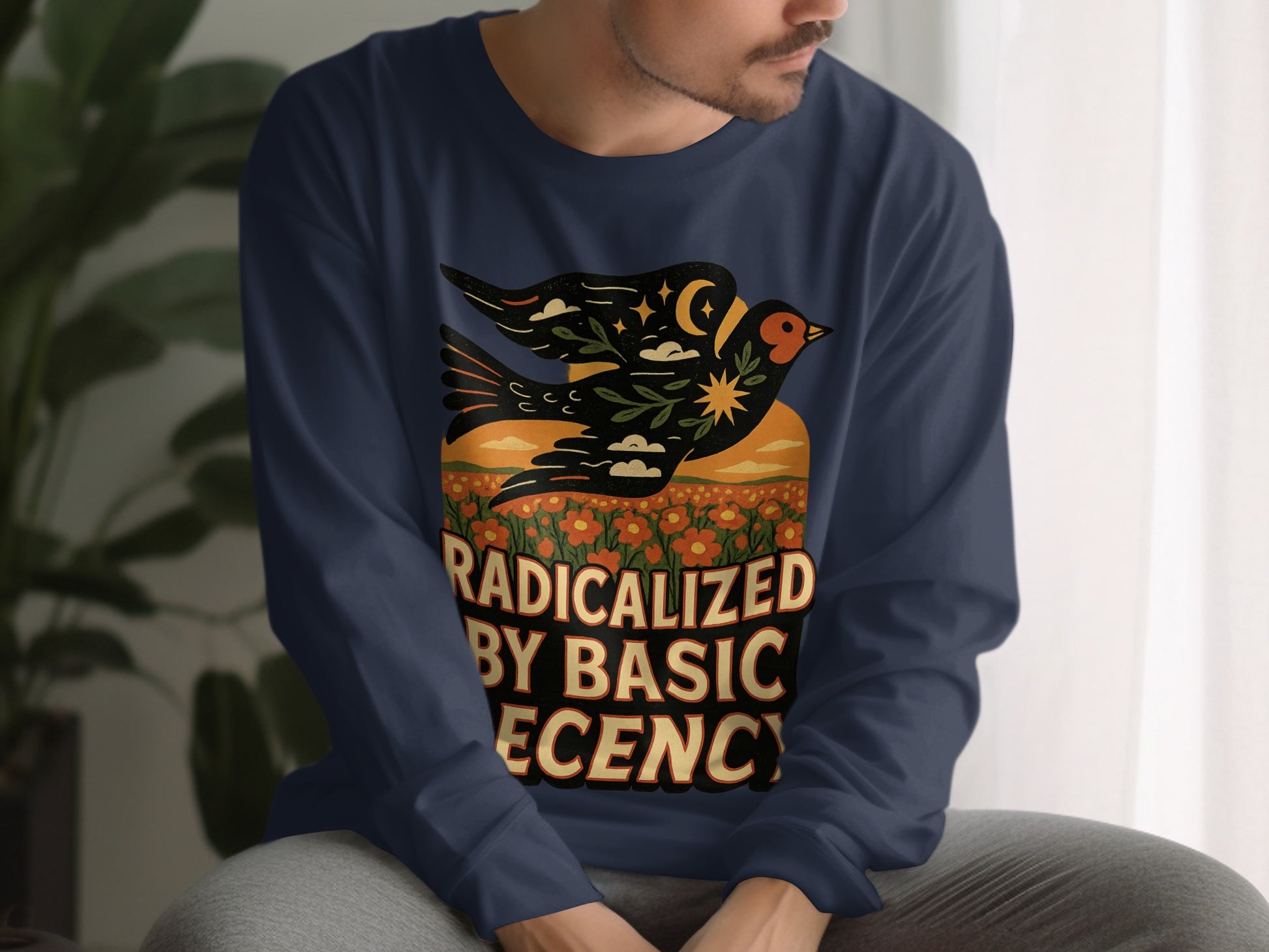 Radicalized by Basic Decency Long Sleeve Shirt