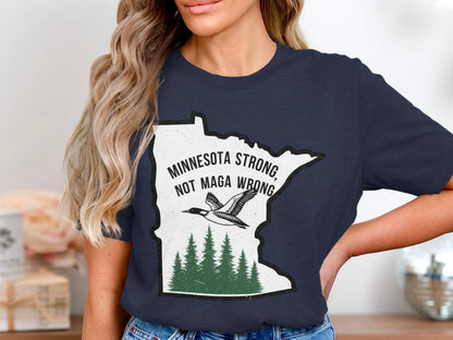 Minnesota Strong Not Maga Wrong T shirt product type