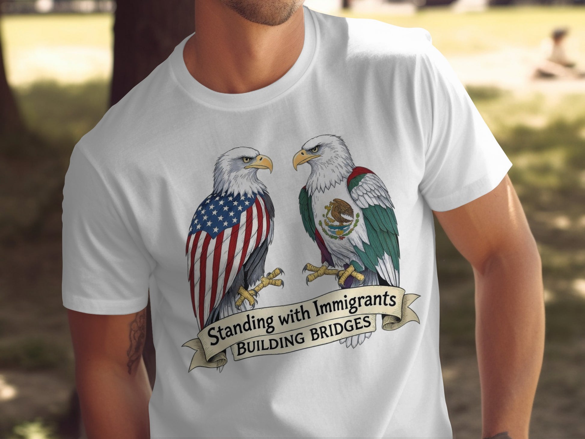 Standing with Immigrants Building Bridges T-shirt product