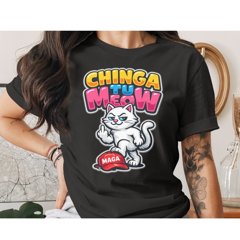 Chinga Tu Meow Cat Middle Finger MAGA Hat product type