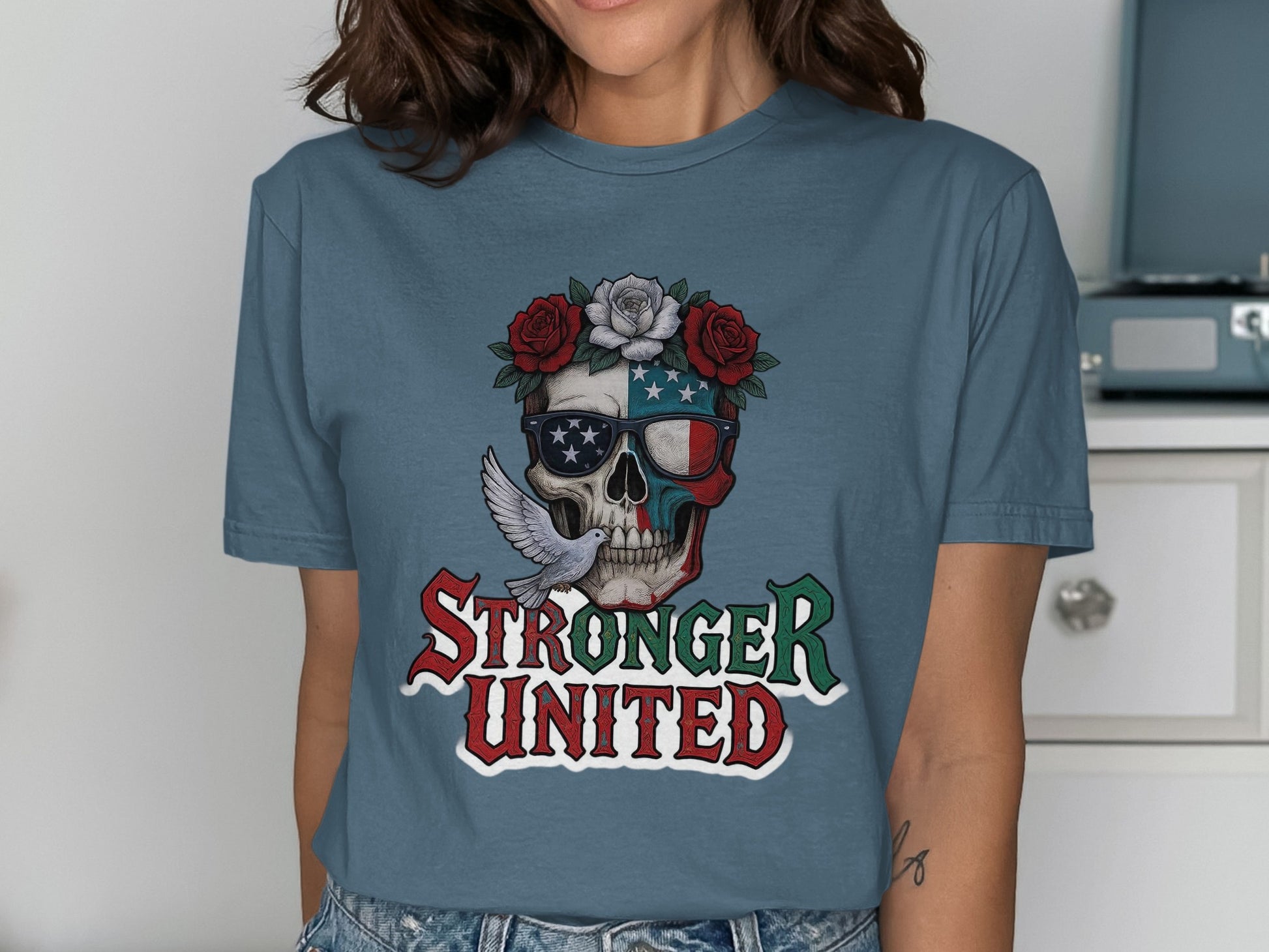 Stronger United Skull Sunglasses Graphic T-Shirt product