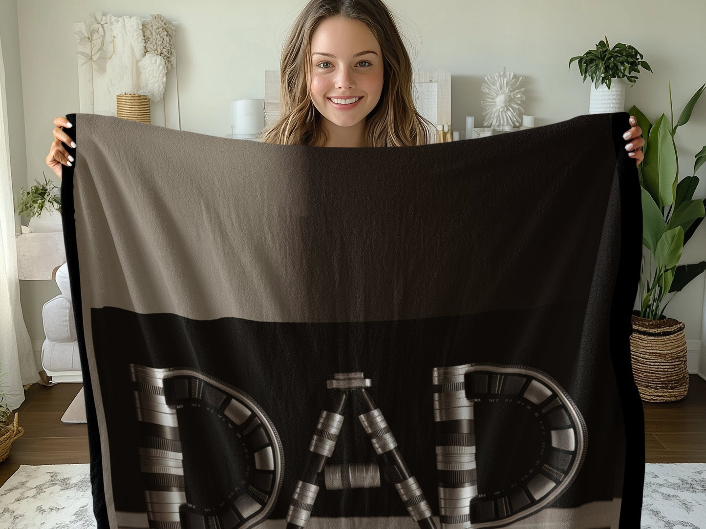 Unique Black and White Dad Design Blanket product