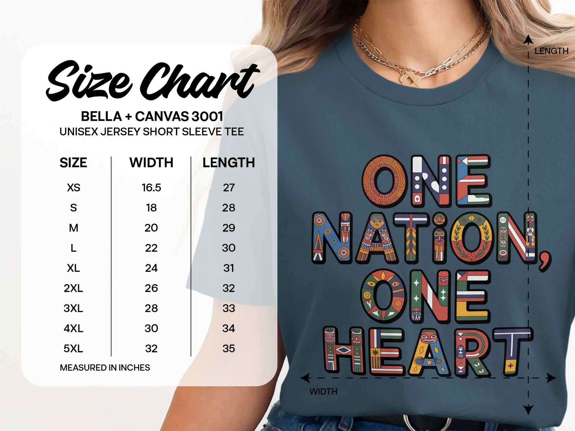 One Nation One Heart Unisex Jersey Short Sleeve Tee