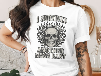 I Survived Another MAGA Rant Skull Graphic Tee