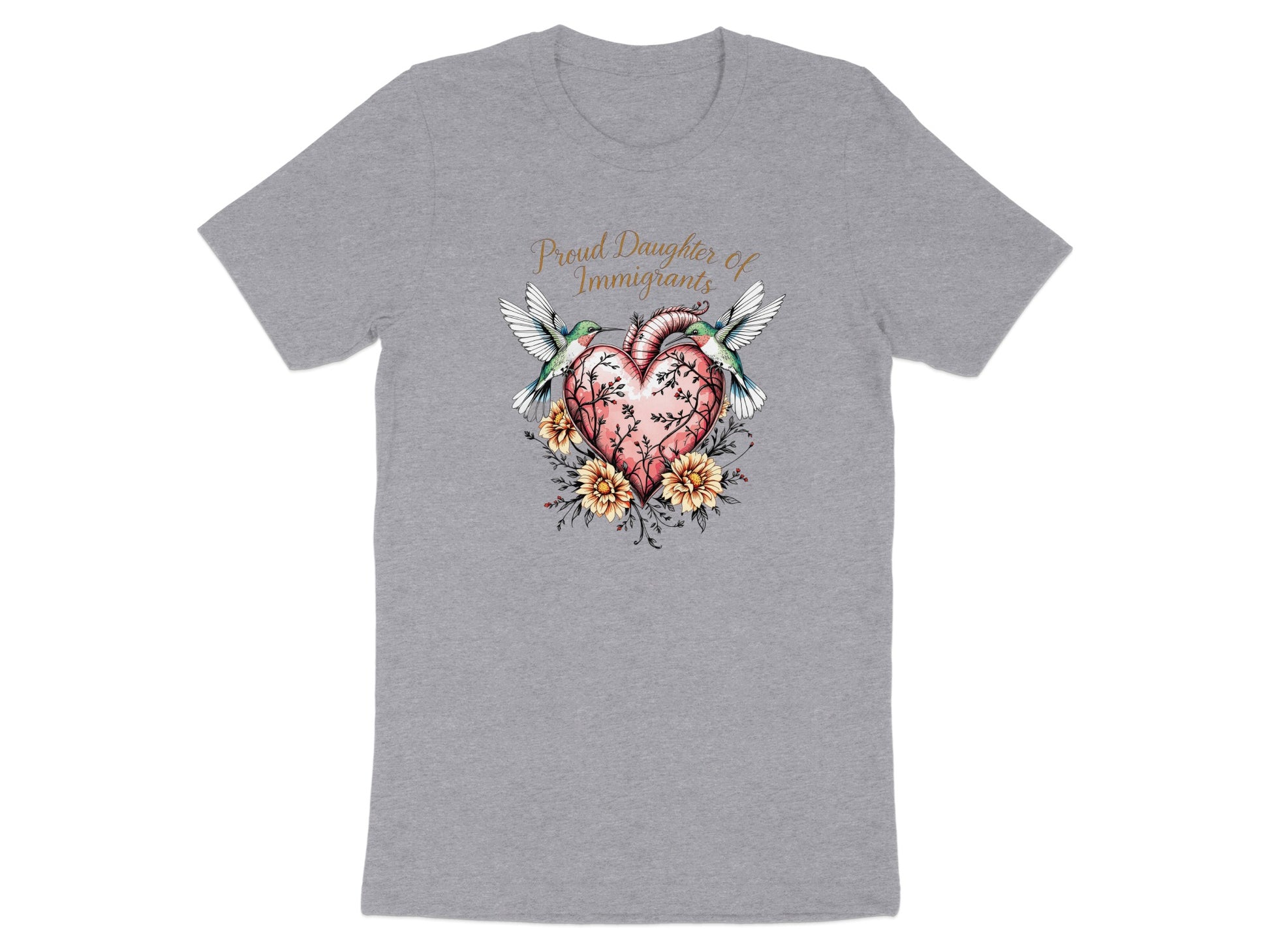 Proud Daughter of Immigrants Heart Design T-Shirt