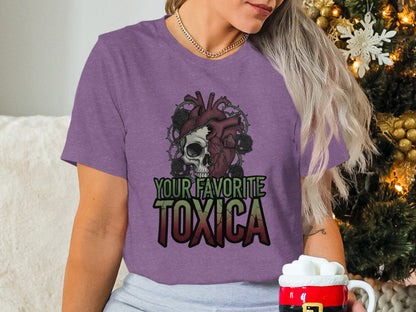 Your Favorite Toxica Skull and Heart Graphic Tee