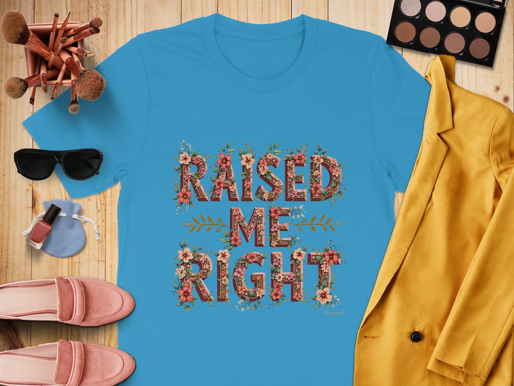 Raised Me Right Floral Graphic T-shirt product