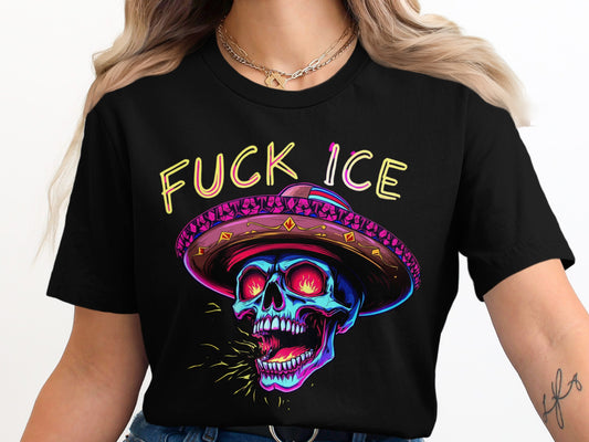 Colorful Skull Illustration Graphic Tee product