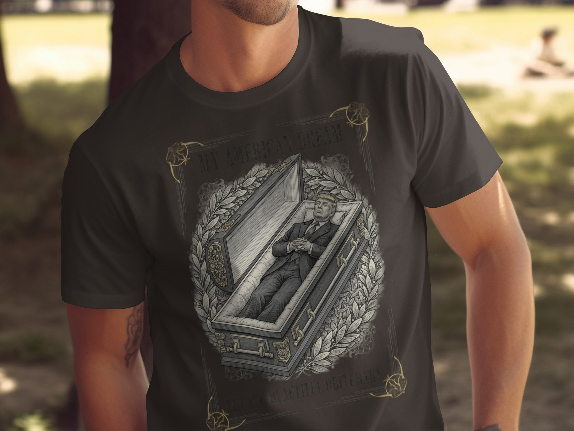 Trump Coffin My American Dream Big Beautiful Obituary product type