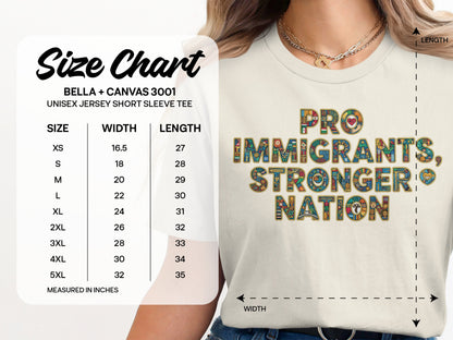 Pro Immigrants Stronger Nation T-Shirt