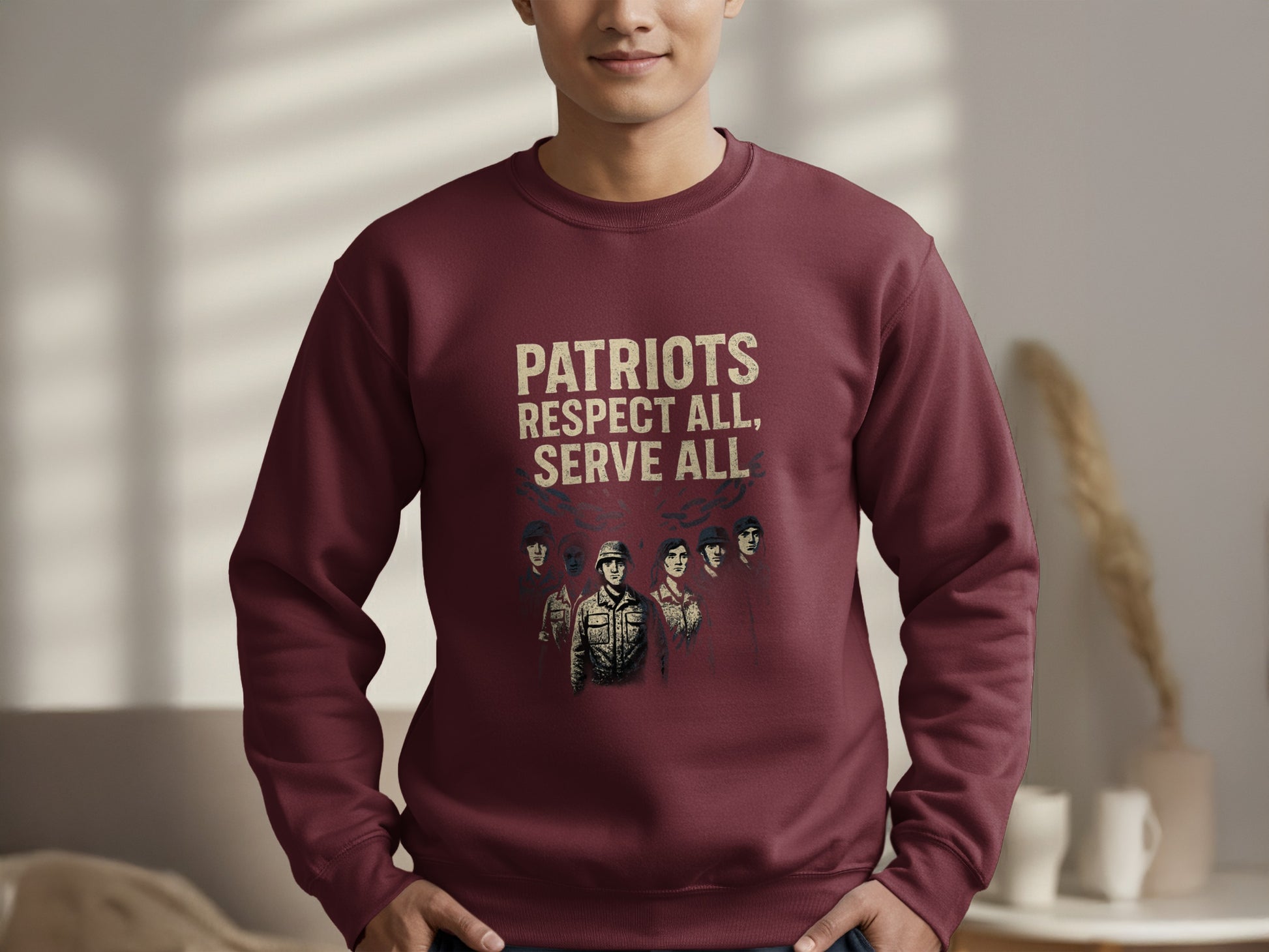 Patriots Respect All Serve All Graphic Sweatshirt product type