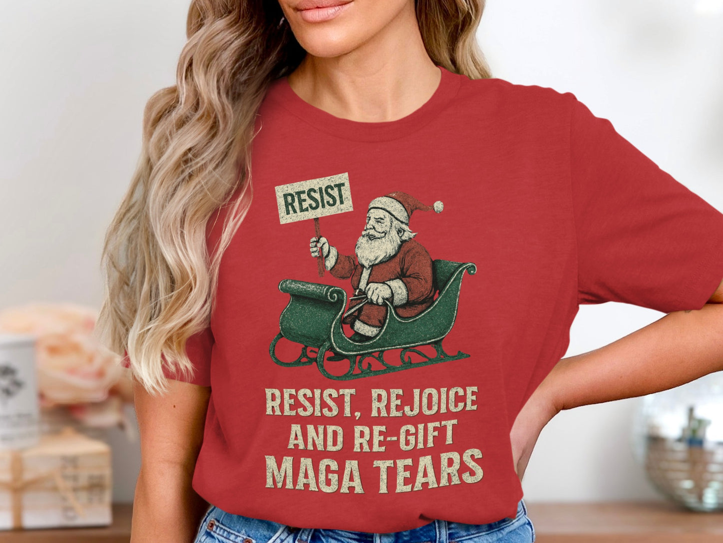 Resist Rejoice and Re-Gift MAGA Tears T-shirt