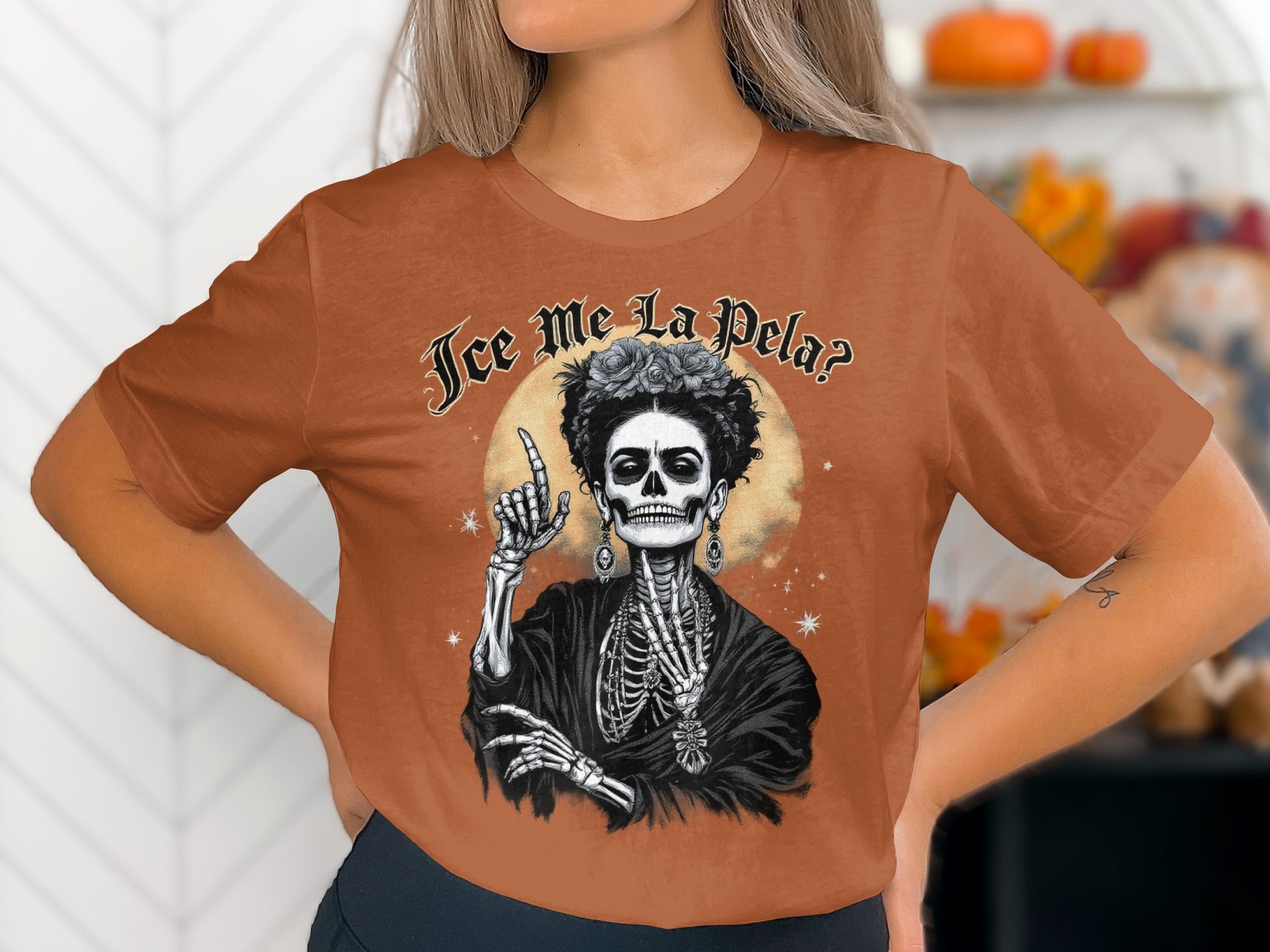 Creepy Skeleton Artwork Tee Halloween T-shirt product