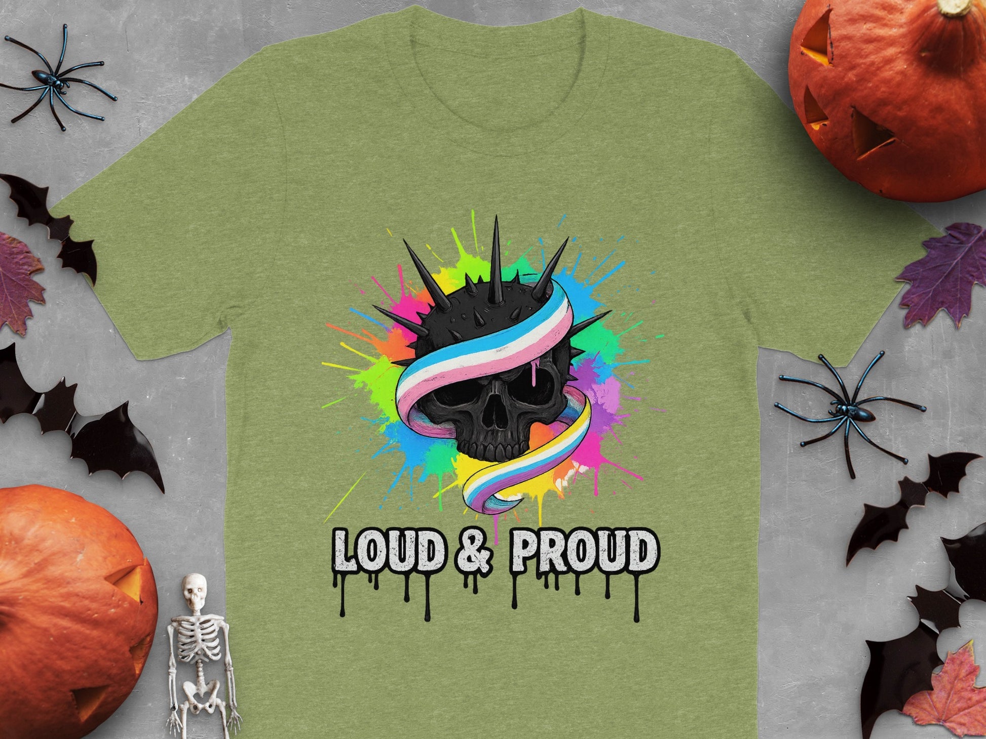 Loud and Proud Skull Design Halloween T-Shirt product type