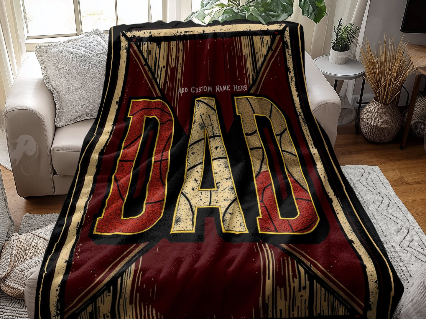 Dad Custom Name Personalized Blanket product