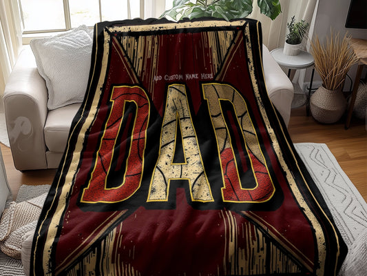 Dad Custom Name Personalized Blanket product