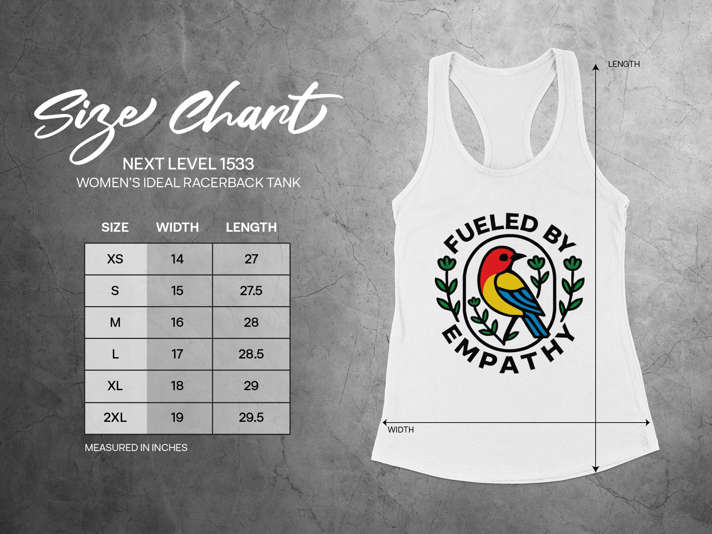 Fueled By Empathy Women's Ideal Racerback Tank