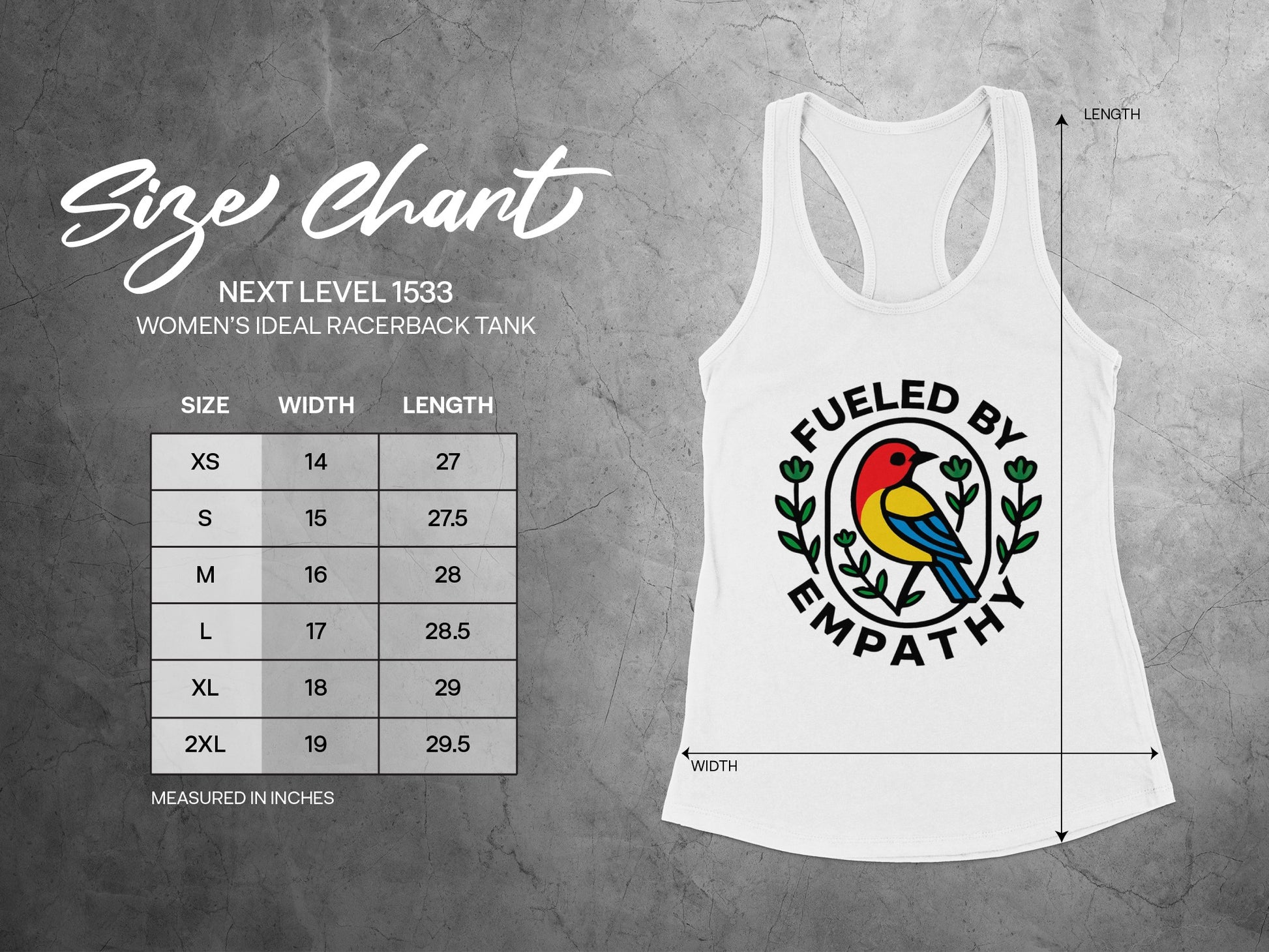 Fueled By Empathy Women's Ideal Racerback Tank