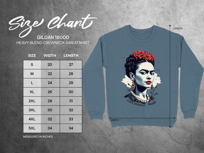 Frida Kahlo Art Design Printed Heavy Blend Sweatshirt