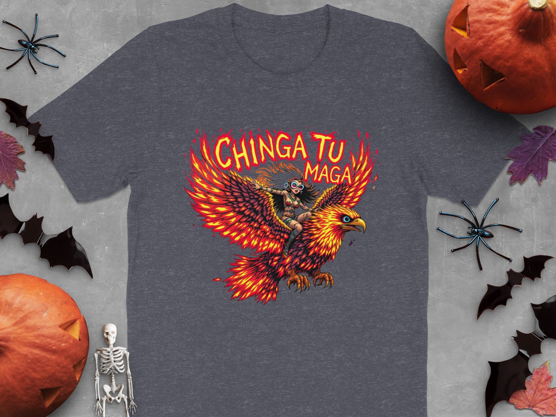 Vibrant Chinga Tu Maga Design on Halloween Shirt product