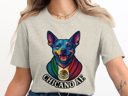 Colorful Dog Graphic Chicano A.F. Tee Shirt product type