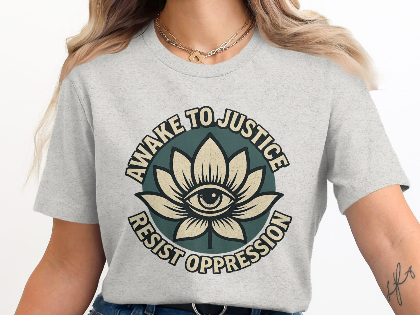 Awake to Justice Resist Oppression Graphic T-Shirt product