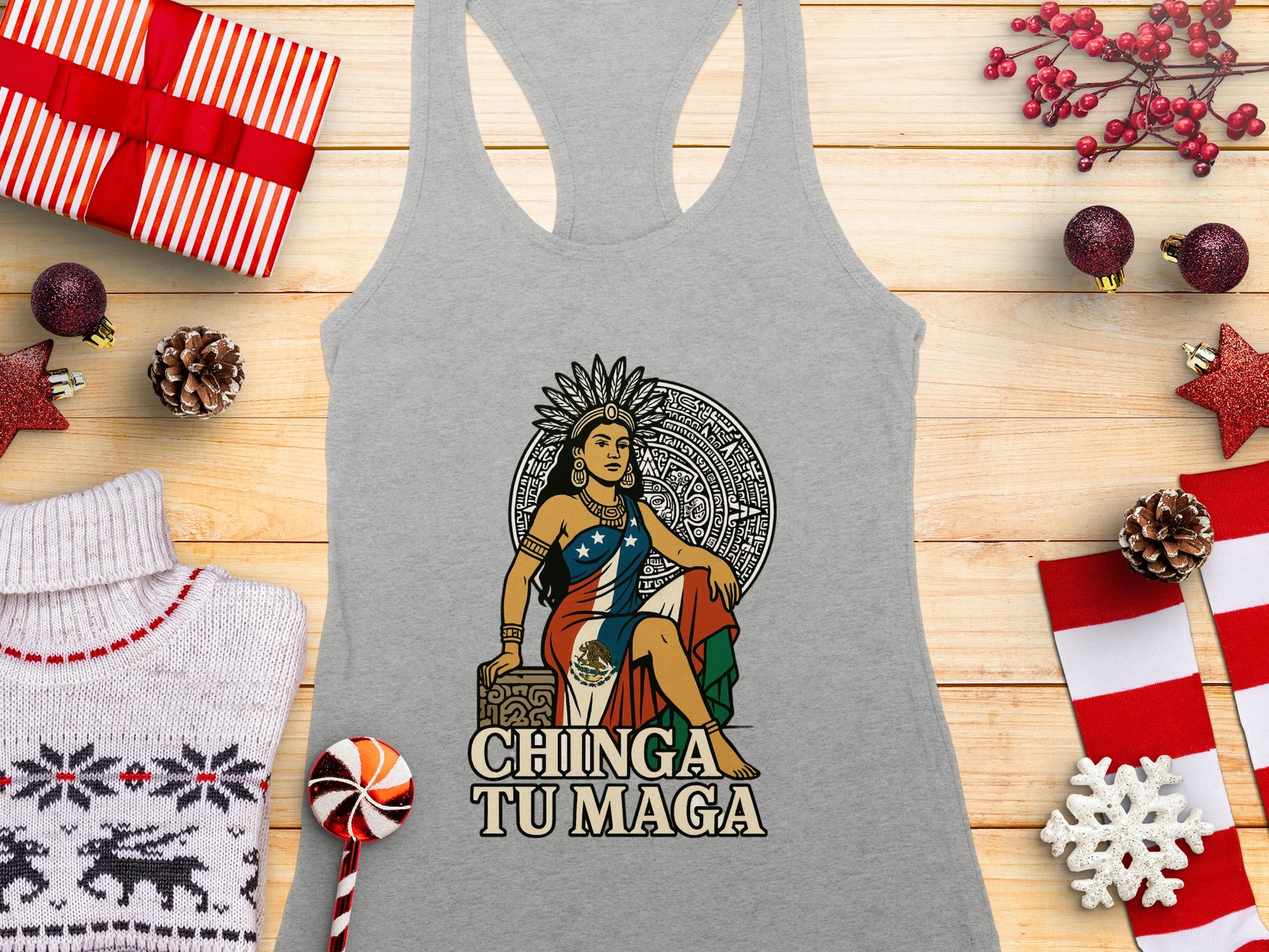 Chinga Tu Maga Graphic Tank Top Ideal for Gifting