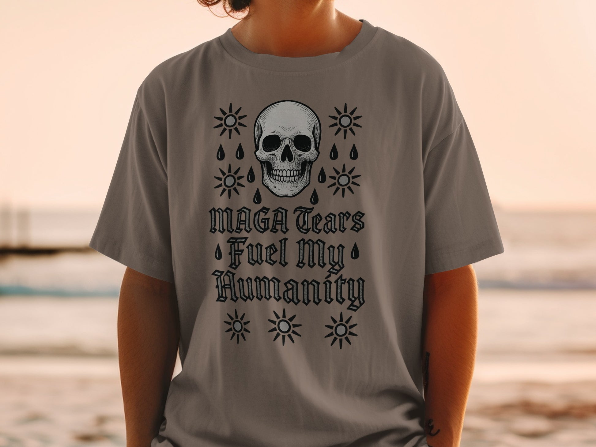 Unique Skull Design with Bold Statement Shirt