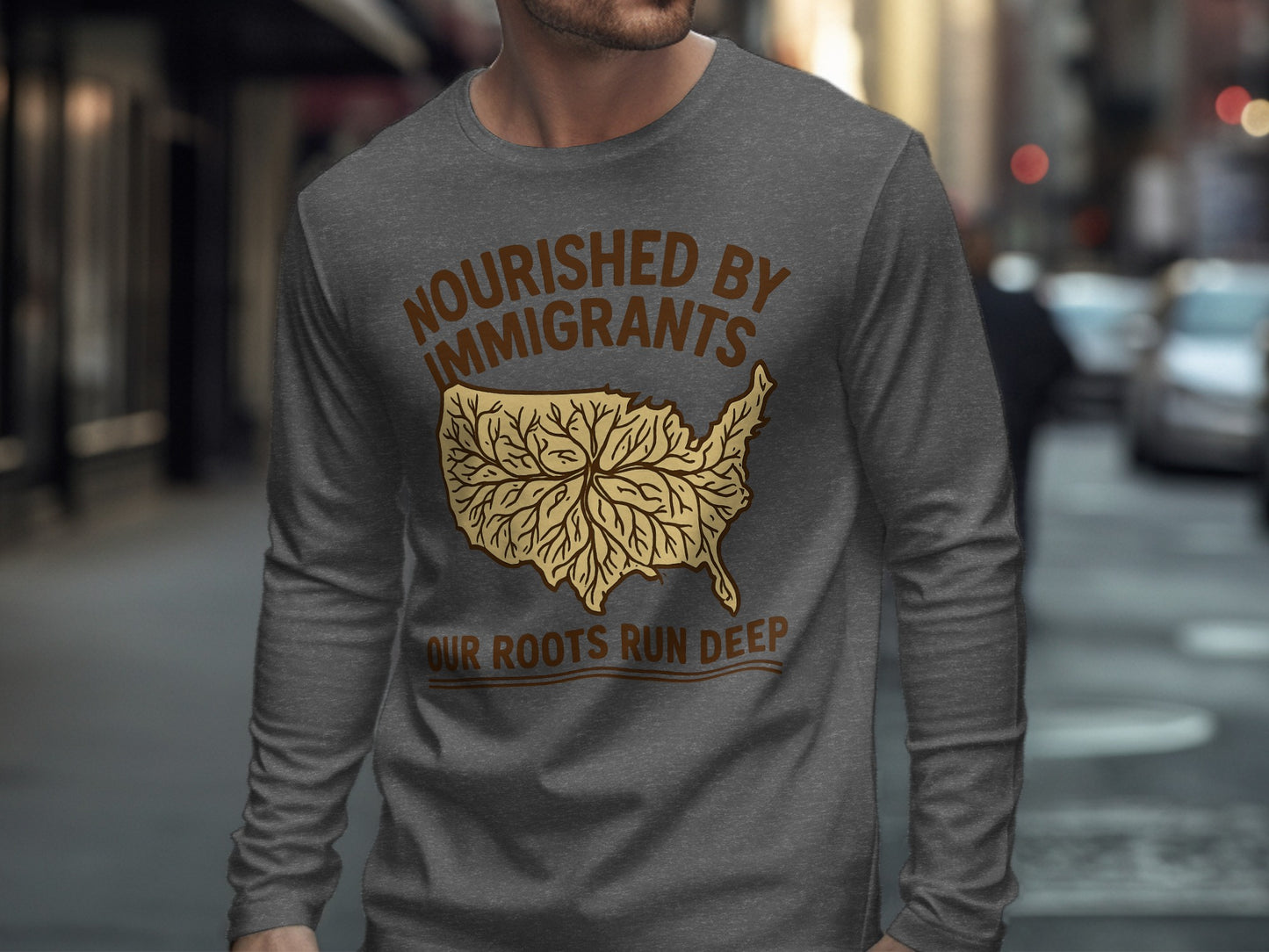 Nourished by Immigrants Our Roots Run Deep Shirt