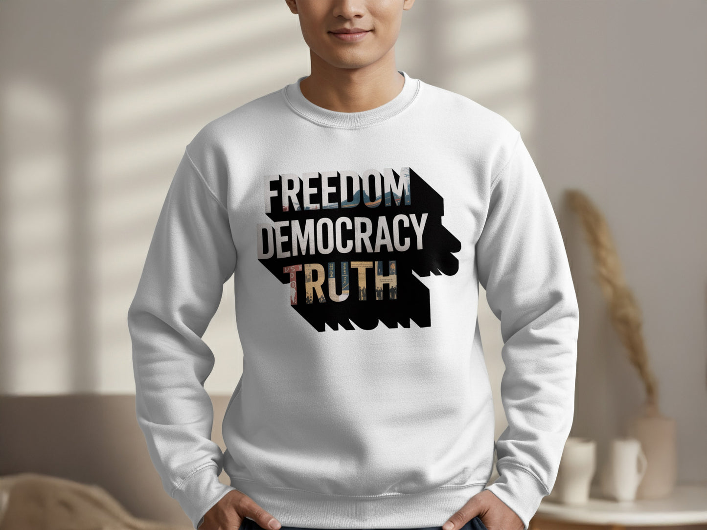 Freedom Democracy Truth Graphic Sweatshirt product