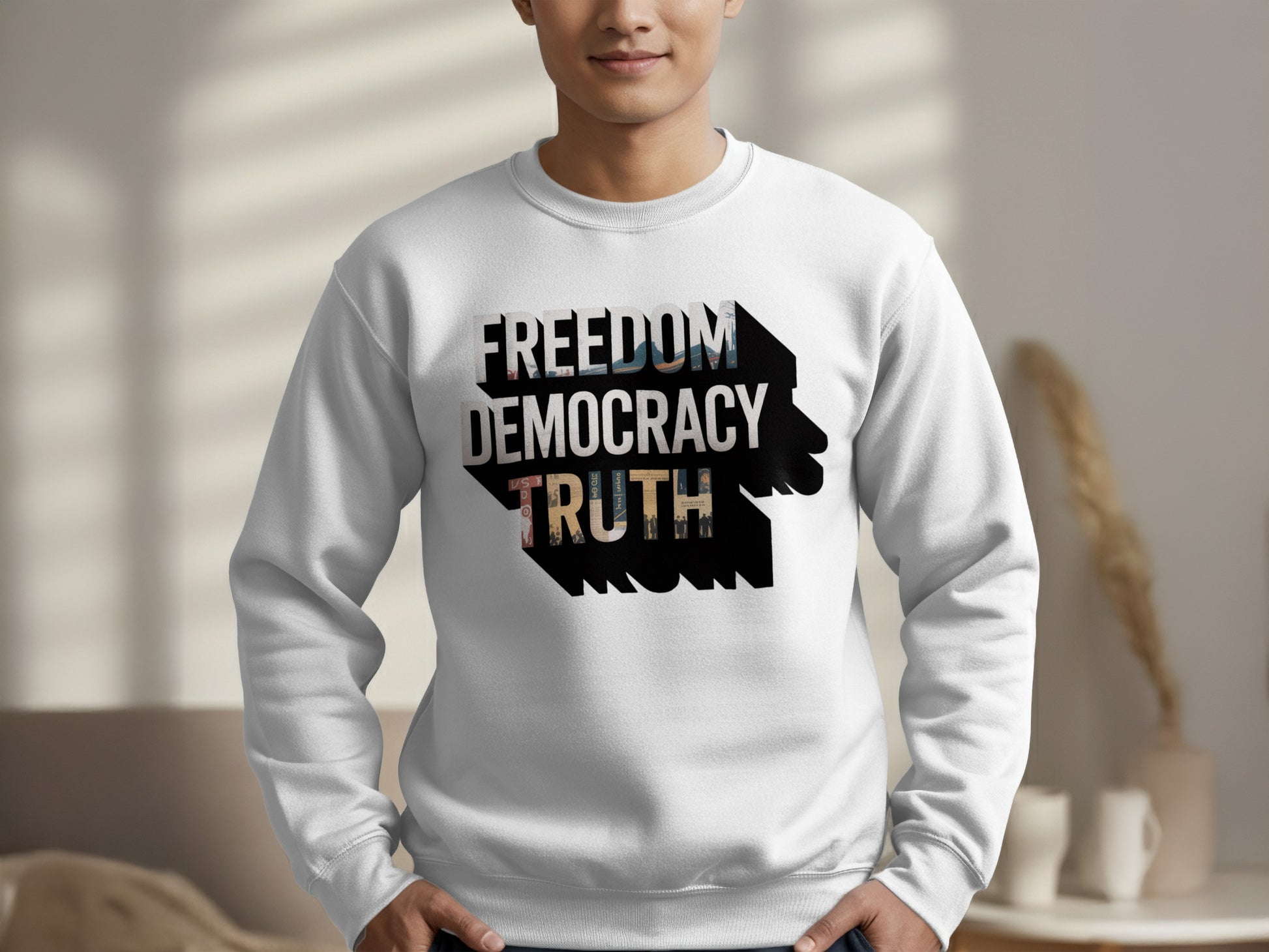 Freedom Democracy Truth Graphic Sweatshirt product