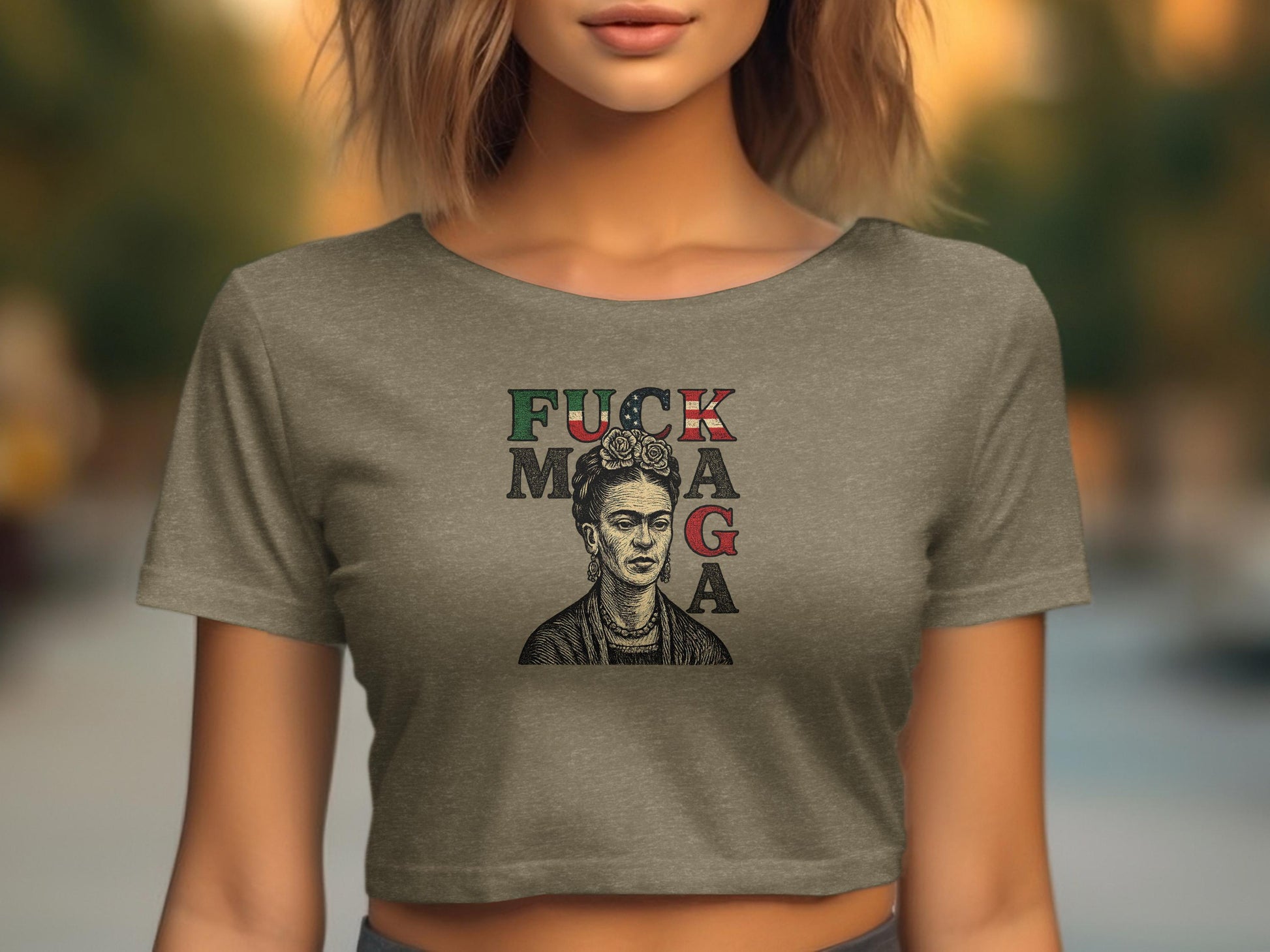 Frida Inspired Statement Crop Top product type