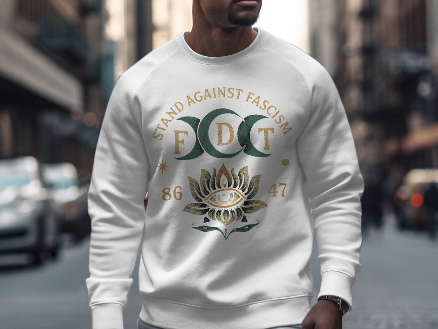 Stand Against Fascism Eye Graphic Sweatshirt product type