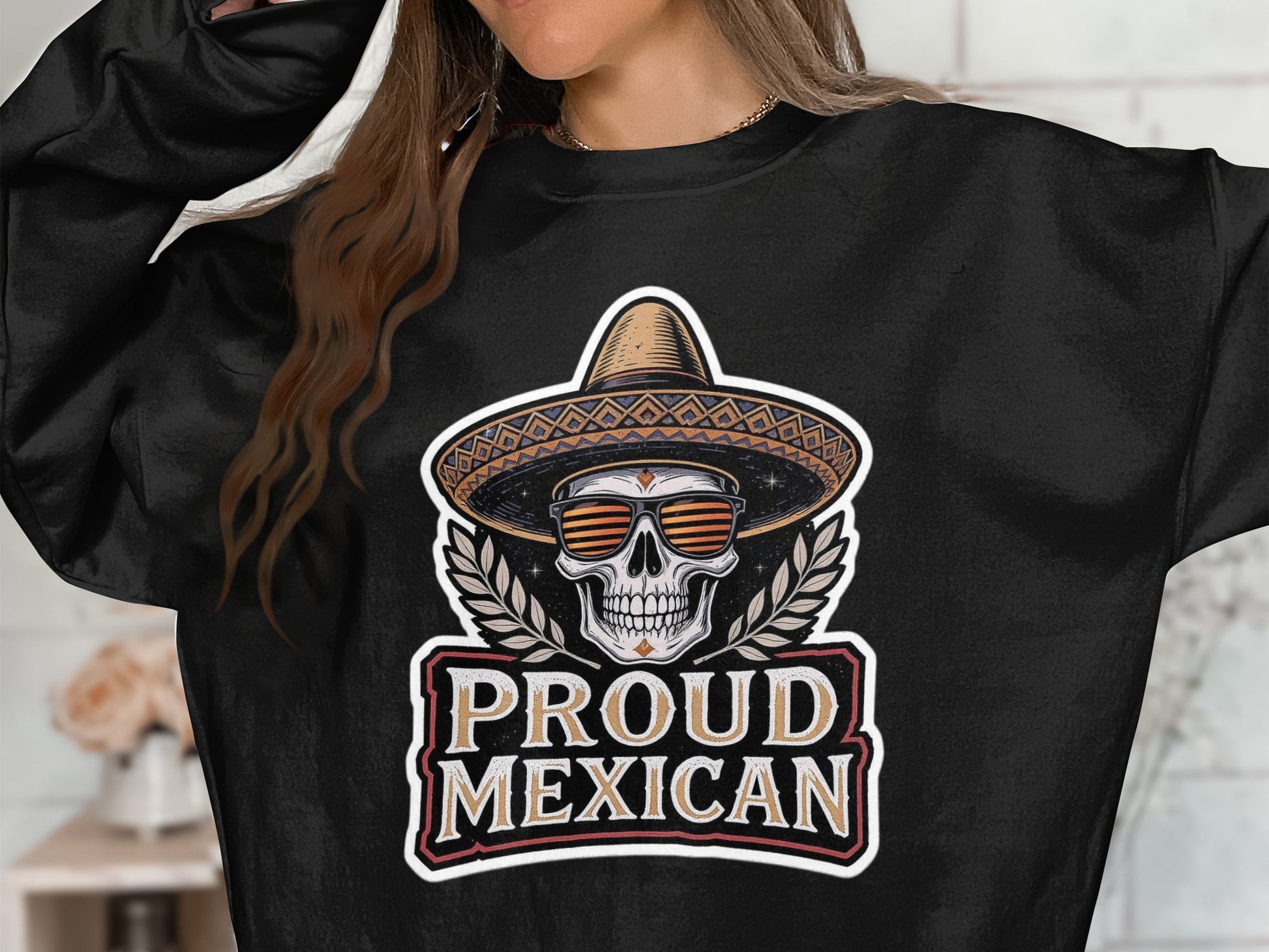 Proud Mexican Skull With Hat Sweatshirt product