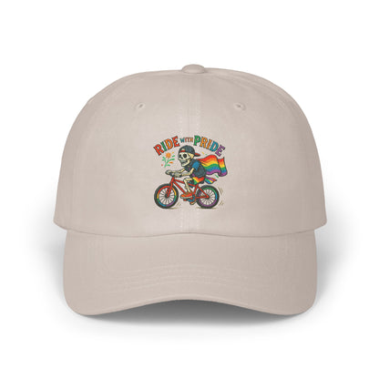 Ride with Pride Skeleton Bicycle Embroidery Hat product
