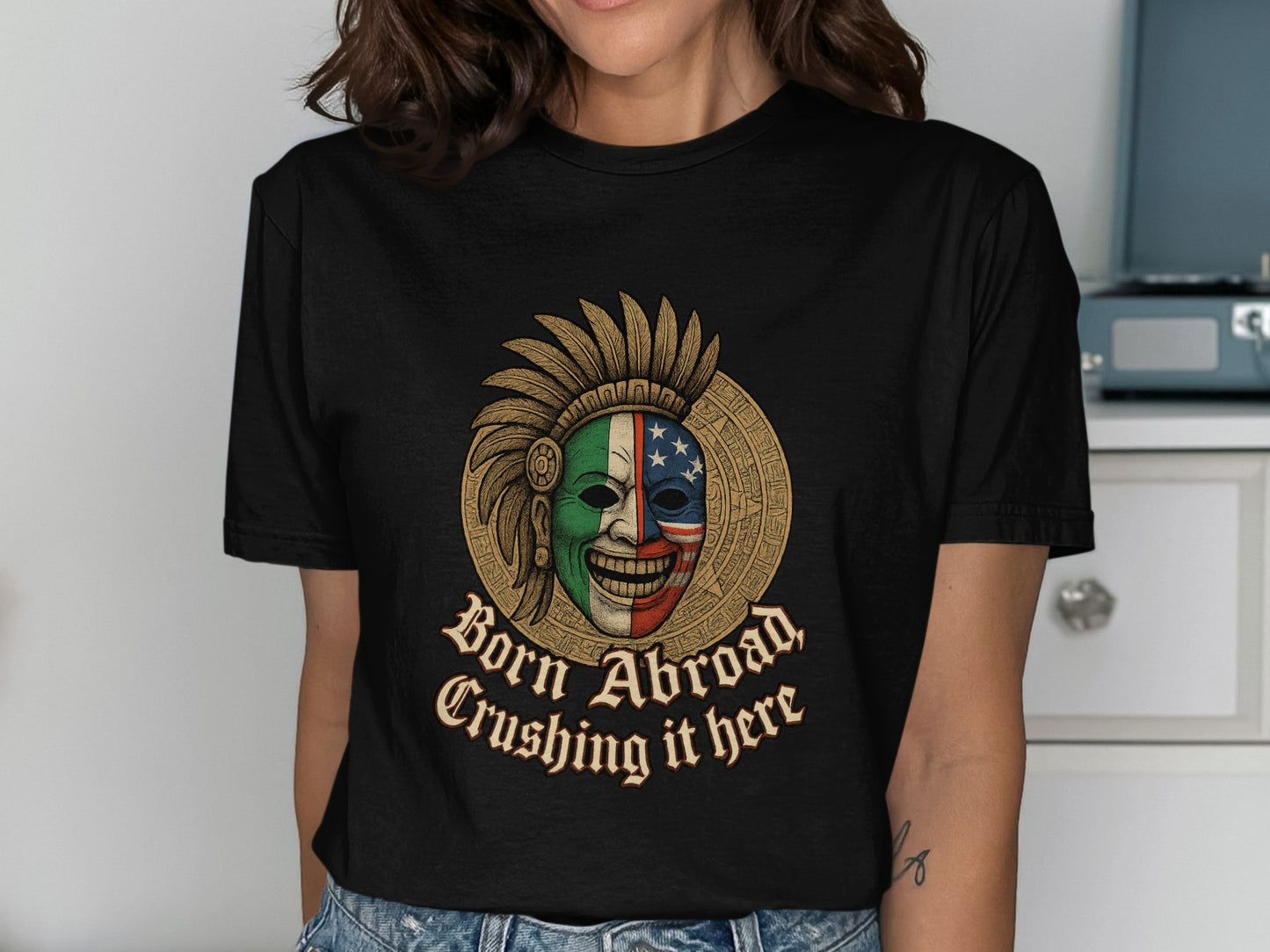 Born Abroad Crushing It Here Graphic Tee product