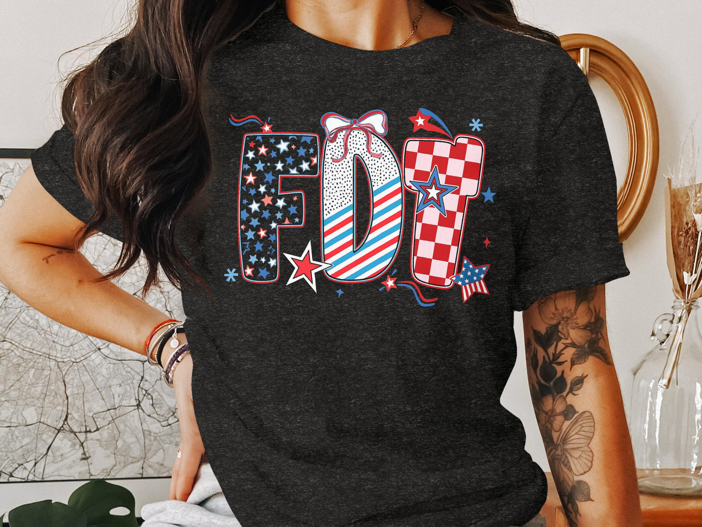 Patriotic Fourth of July Letters T-shirt product type