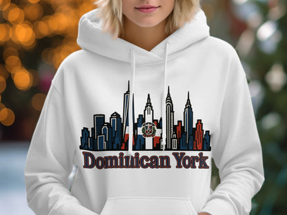 Dominican York Hoodie with New York City Skyline product type