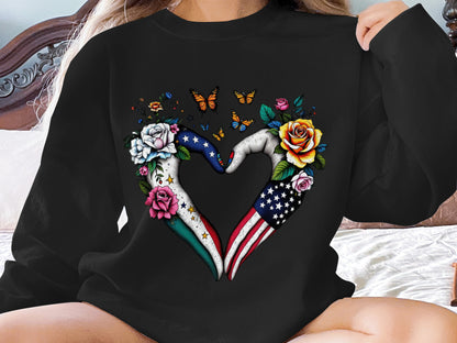 Heart Hand Flowers and Butterflies Shirt product type