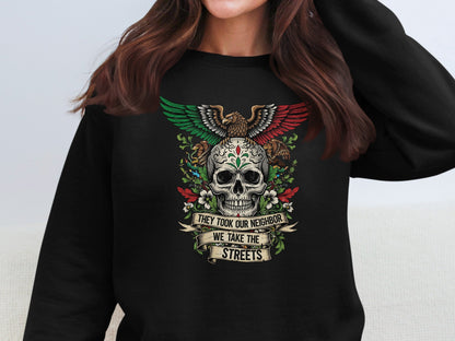 Bold Skull with Eagle Graphic Unisex Sweatshirt product