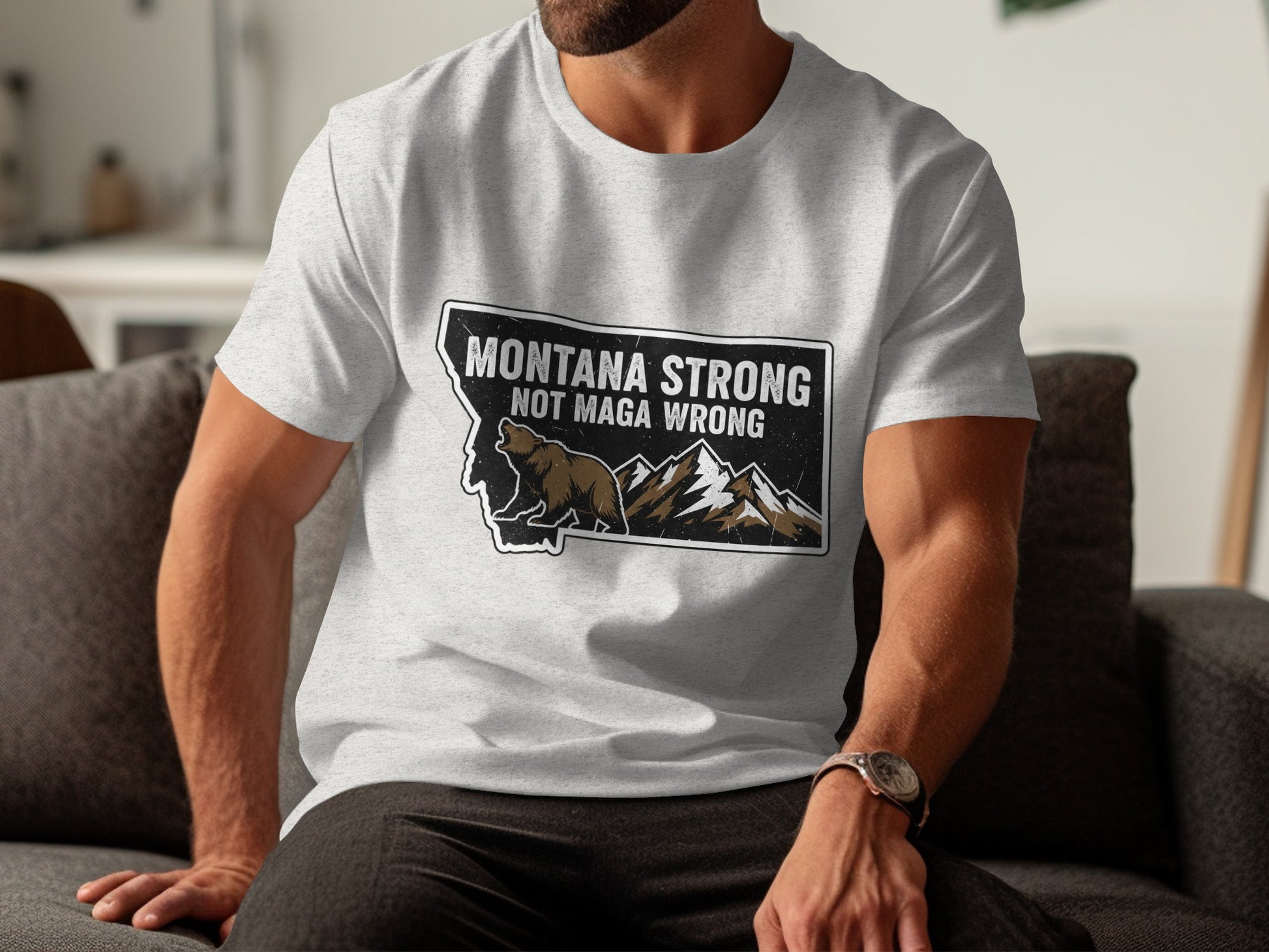 Montana Strong Not Maga Wrong Graphic T-shirt product