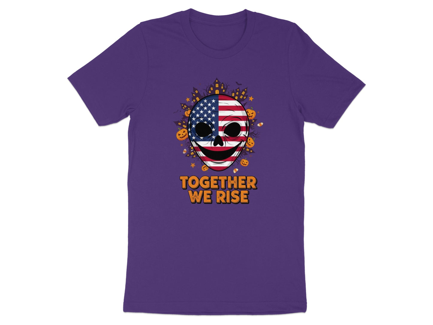 American Flag Skull Together We Rise T-shirt product