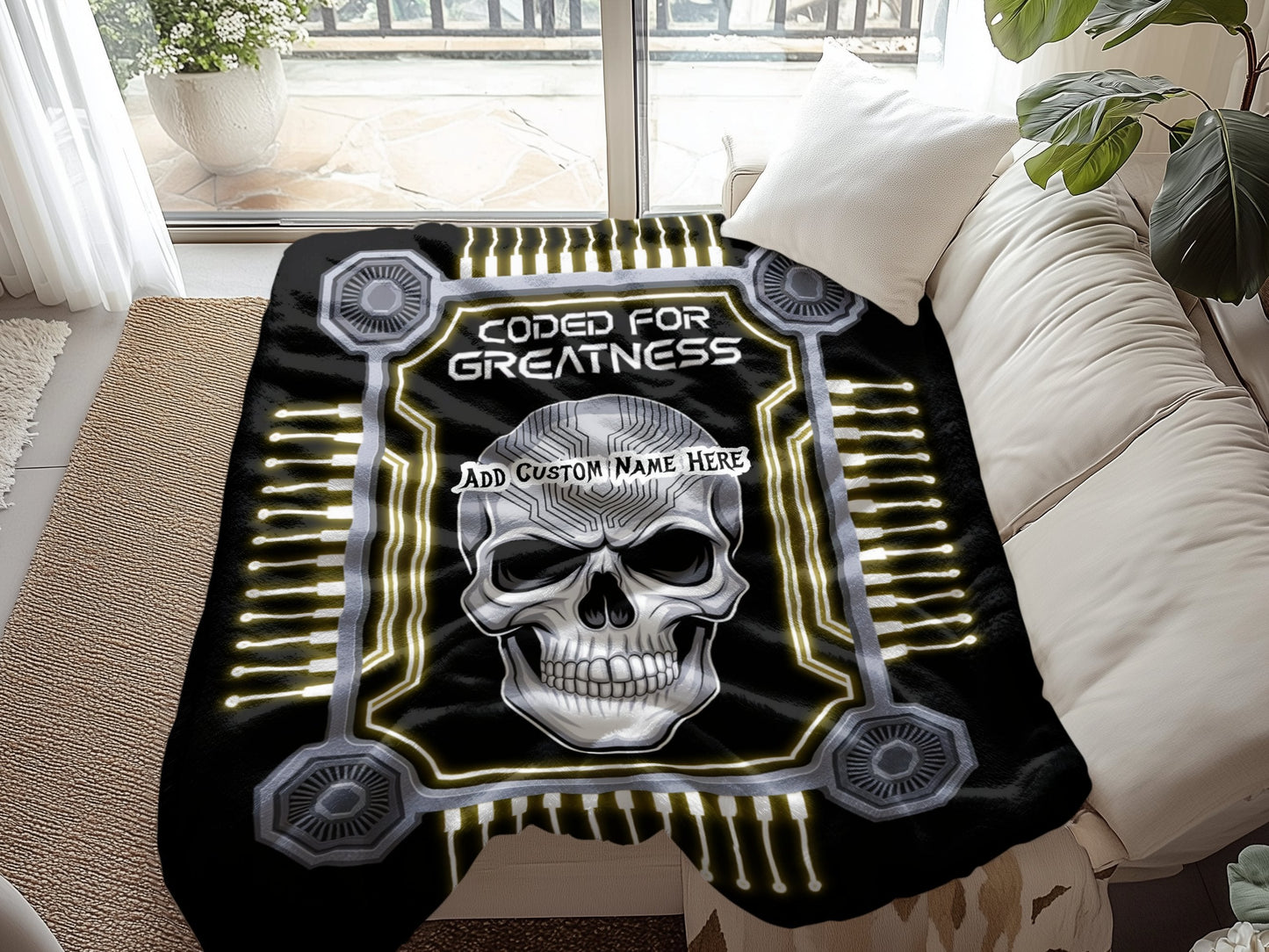 Coded for Greatness Skull Design Customizable Product