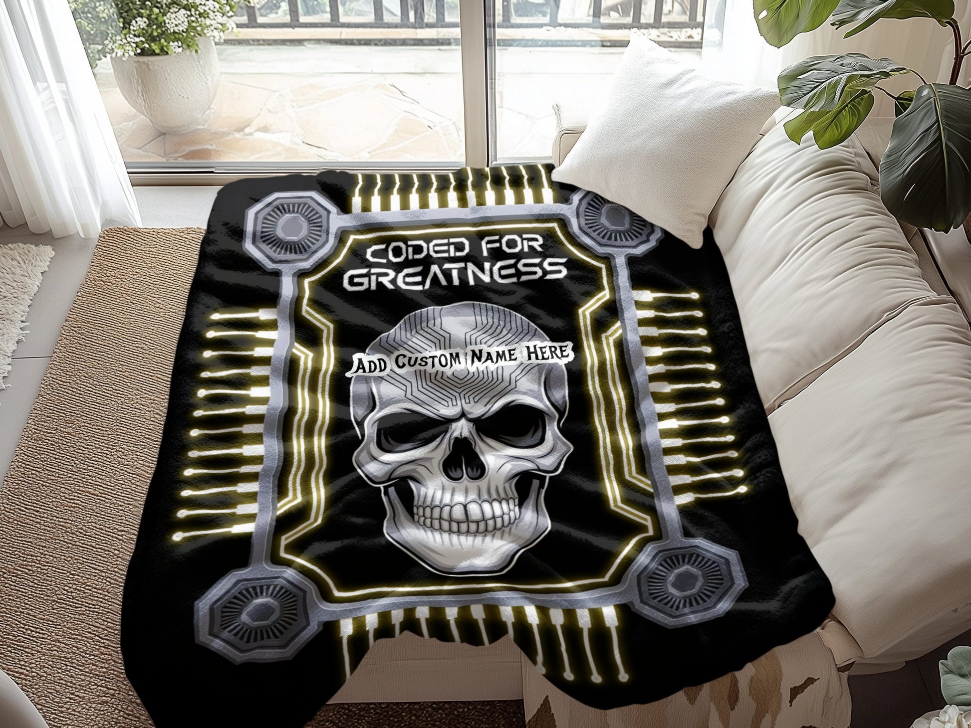 Coded for Greatness Skull Design Customizable Product